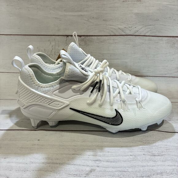 Nike Huarache 9 Elite Low LAX Mens Lacrosse Cleats White Sz.13 FD0089-101‎ - Picture 1 of 7